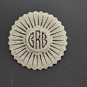 Sterling Silver Monogram Brooch